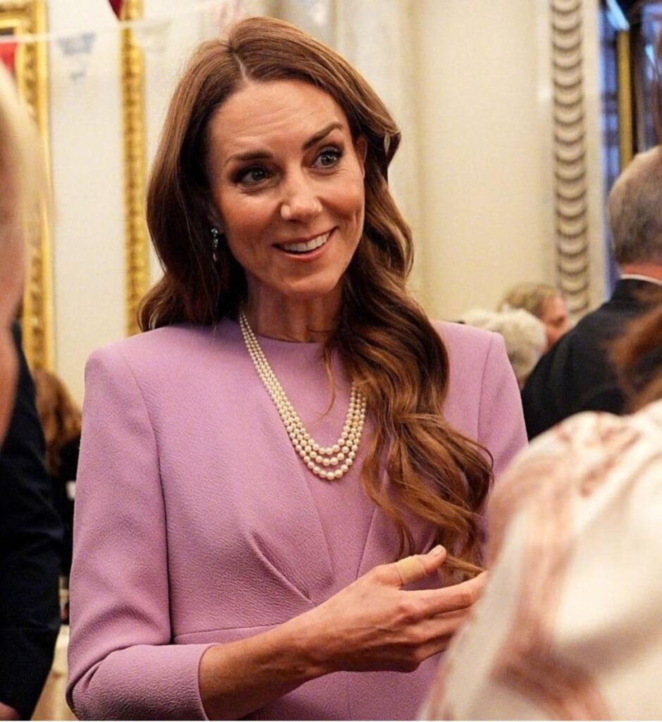 Catherine POW in Lilac at Queen Elizabeth’s 100th Birthday