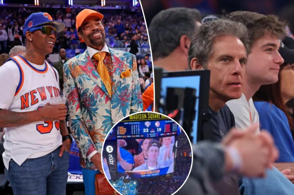 Cam Schlittler, Ben Stiller take in star-studded Knicks-Hawks Game 1 Cam Schlittler, Ben Stiller take in star-studded Knicks-Hawks Game 1