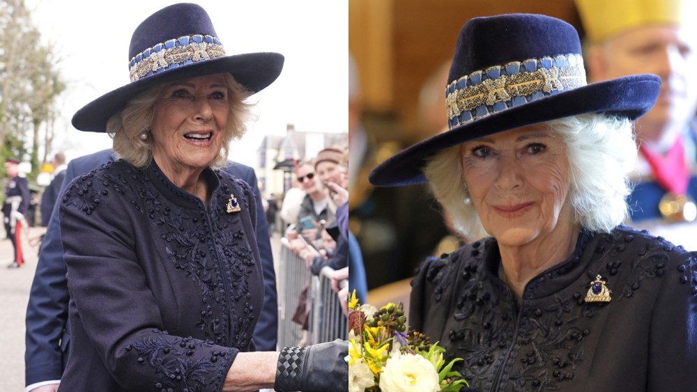 Queen Camilla wears Christian Dior for Royal Maundy Service at St Asaph Cathedral on April 2 in St Asaph, Wales.