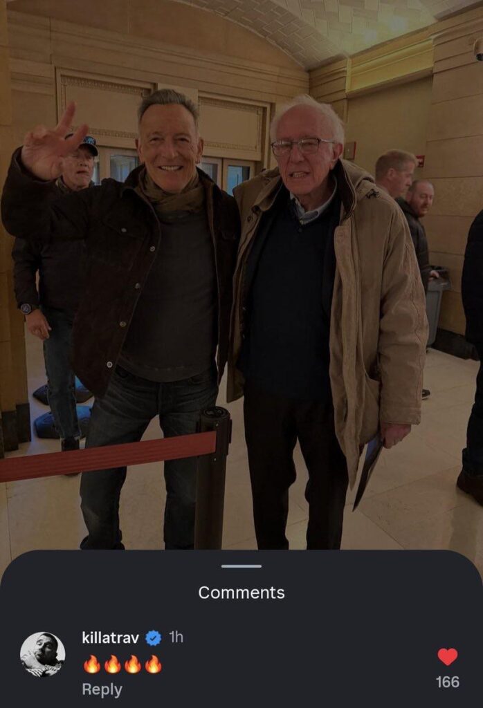 Travis Kelce shows support for Bruce Springsteen , under Jack Antonoffs latest Instagram post