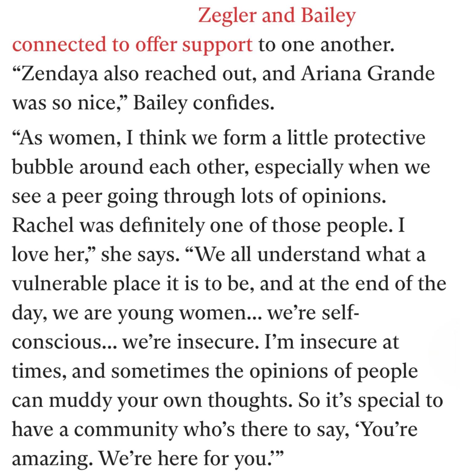 Halle Bailey says Zendaya, Rachel Zegler and Ariana Grande reached out to her amid the racist backlash to her Ariel casting: It’s special to have a community who’s there to say, ‘You’re amazing. We’re here for you.’
