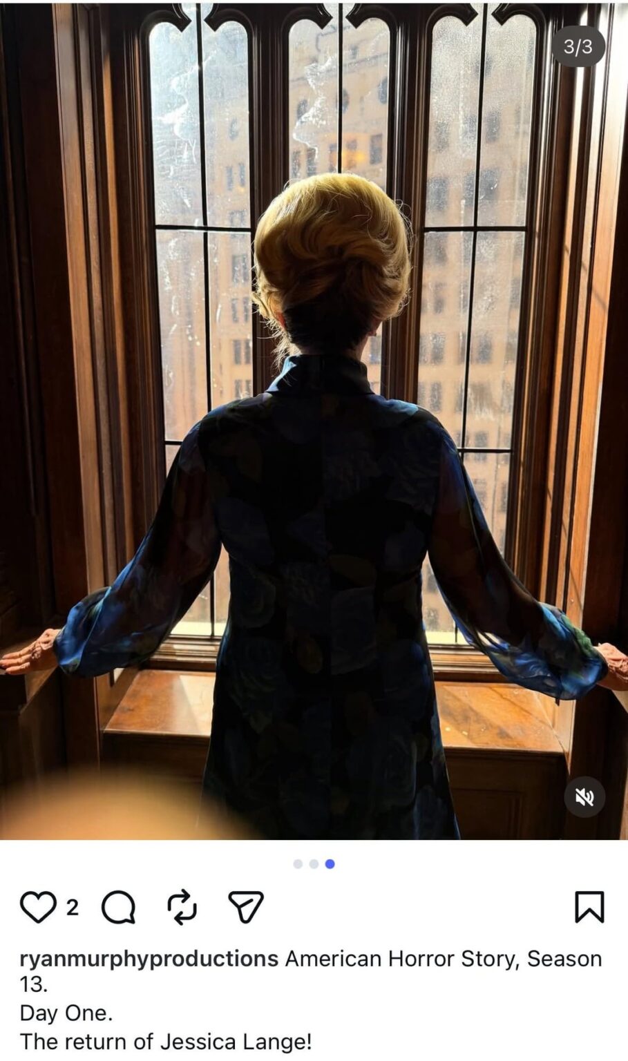 First look at filming for American Horror Story S13 with the return of Jessica Lange