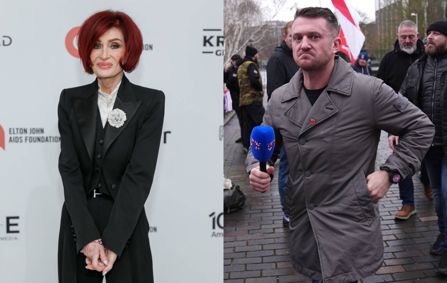 Sharon Osbourne indicates she will join Tommy Robinson's anti-immigration march
