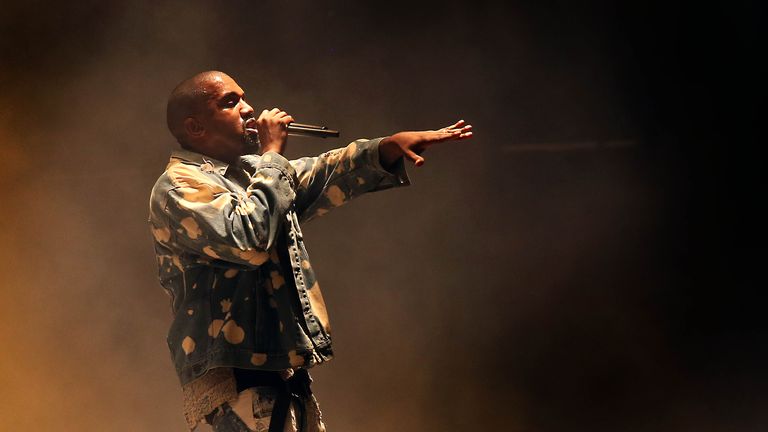 Kanye West's last performance in the UK was in 2015, when he headlined Glastonbury. Pic: Joel Ryan/ Invision/ AP