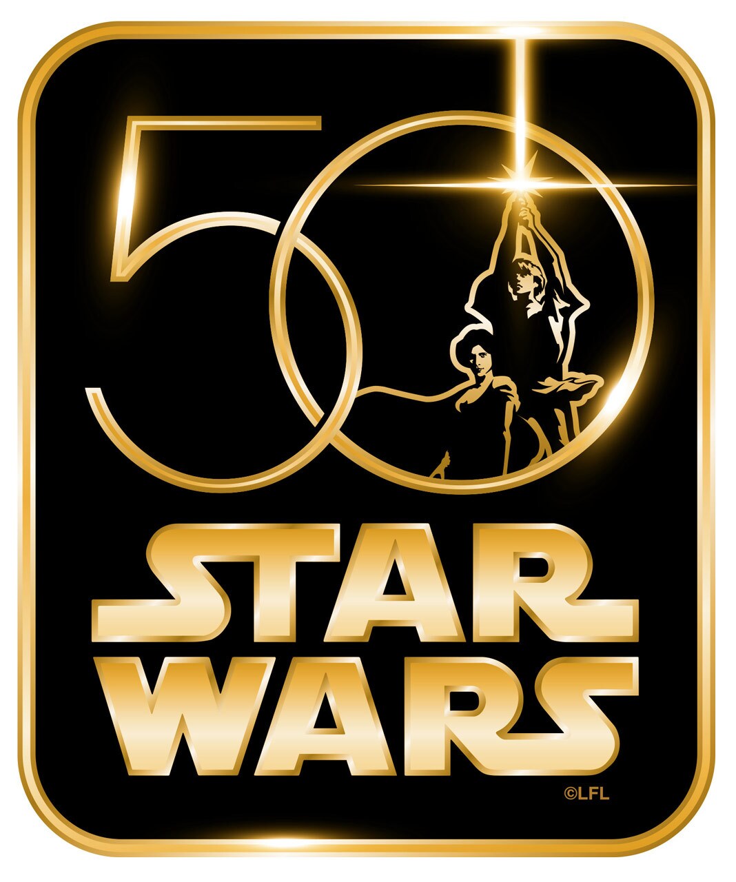 Star Wars 50th Anniversary Logo Sticker