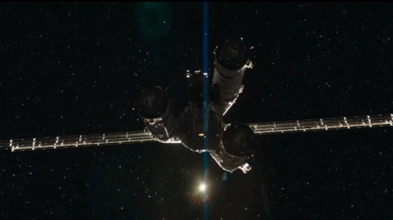 The Hail Mary flying through space in Project Hail Mary