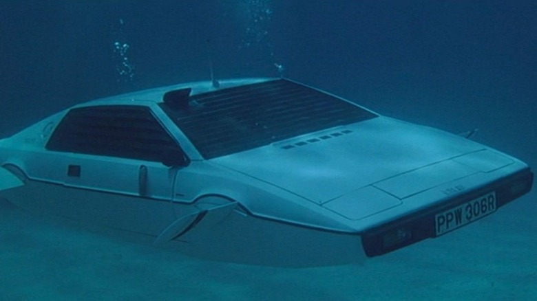 James Bond's car turned submarine in The Spy Who Loved Me