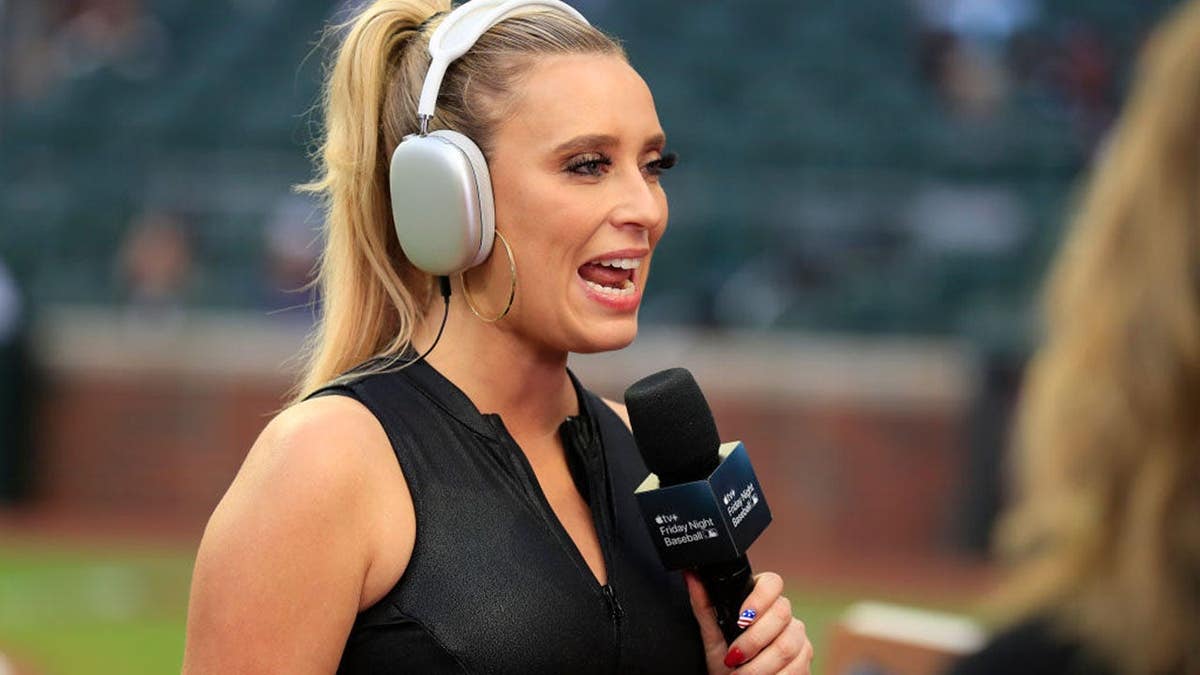 Tricia Whitaker standing at Truist Park during MLB game