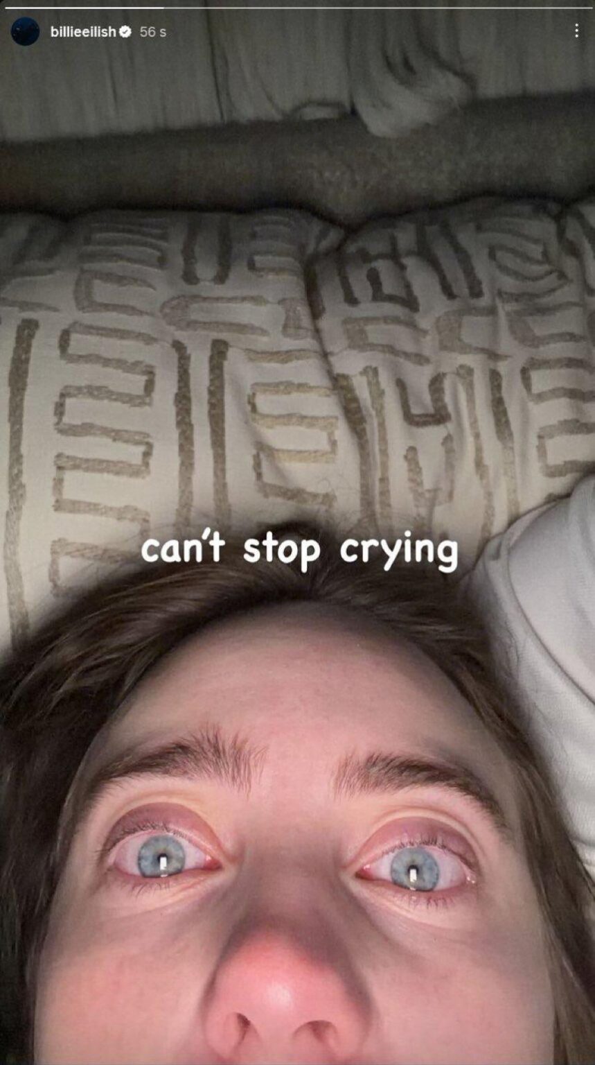 Billie Eilish via Instagram: "I can't stop crying" - 19/04/2026
