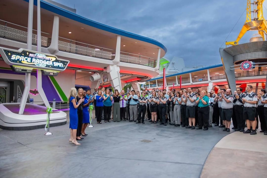 Disney held a ribbon cutting ceremony for the reimagined Buzz Lightyear's Space Ranger Spin at Magic Kingdom on Wednesday morning.