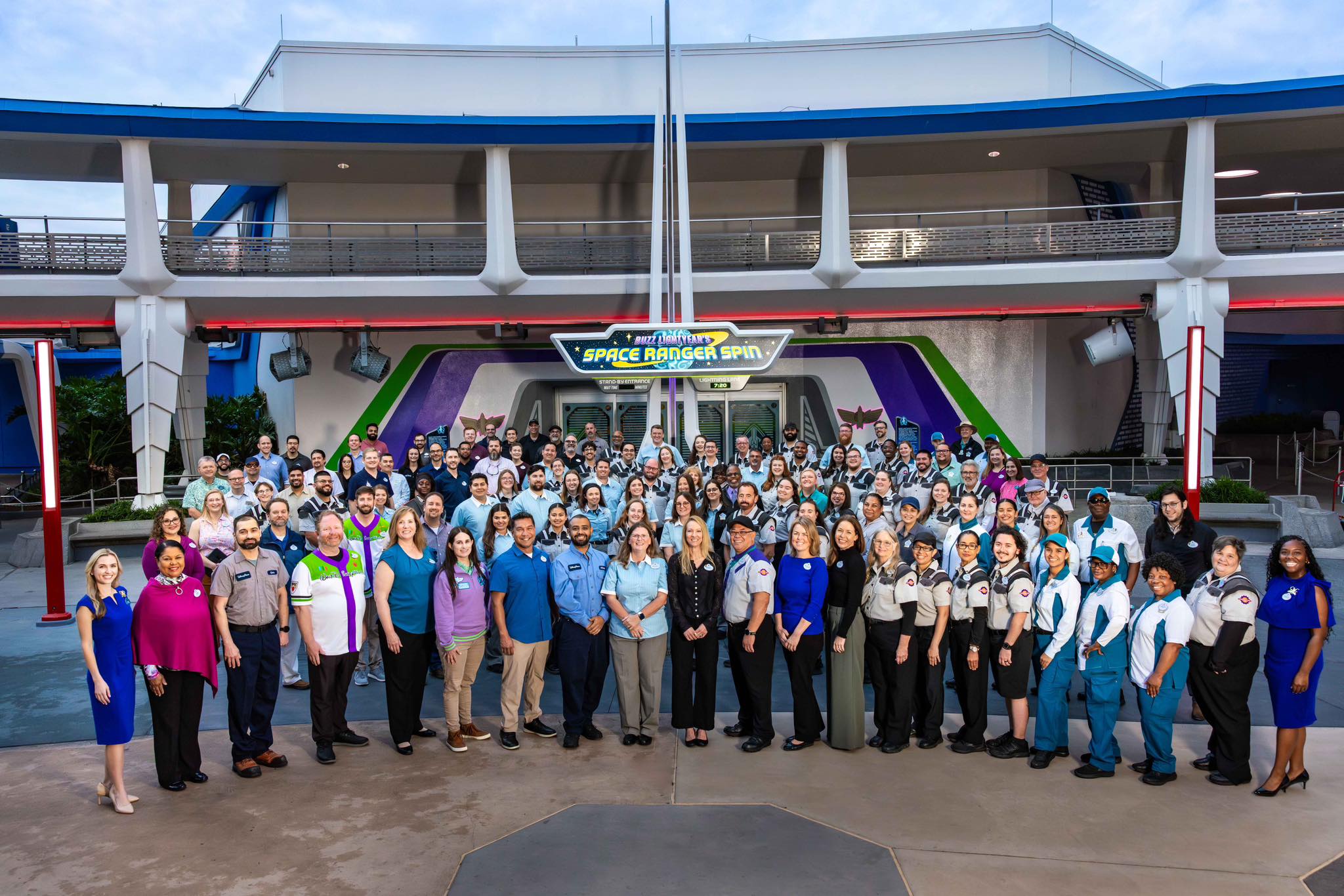 Disney held a ribbon cutting ceremony for the reimagined Buzz Lightyear's Space Ranger Spin at Magic Kingdom on Wednesday morning.