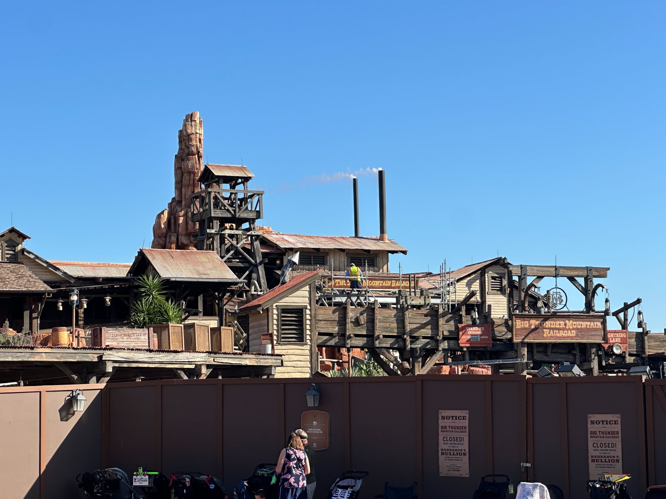 Big Thunder Mountain construction at Magic Kingdom
