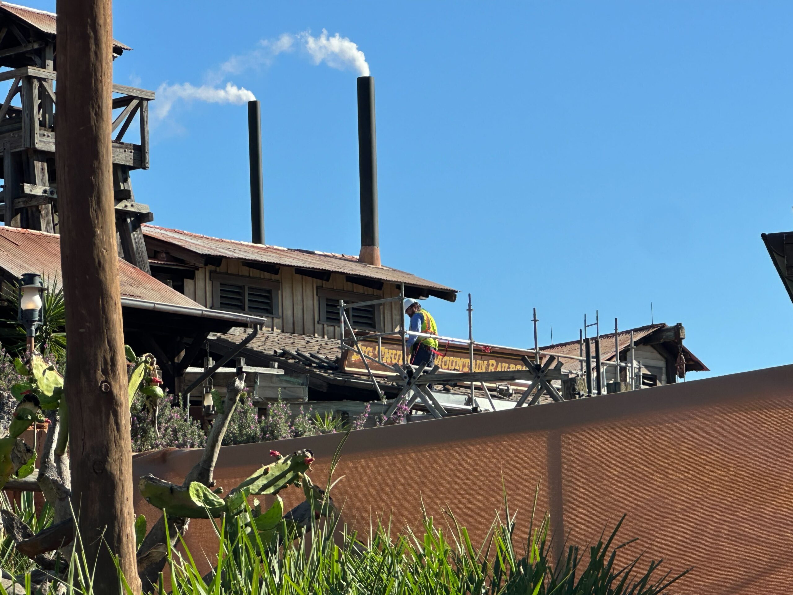 Big Thunder Mountain construction at Magic Kingdom