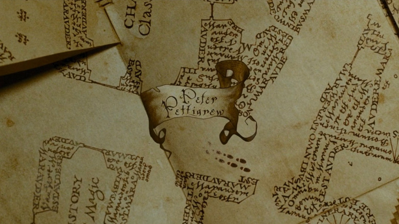 Peter Pettigrew's name appearing on the Marauder's Map in Harry Potter and the Prisoner of Azakaban