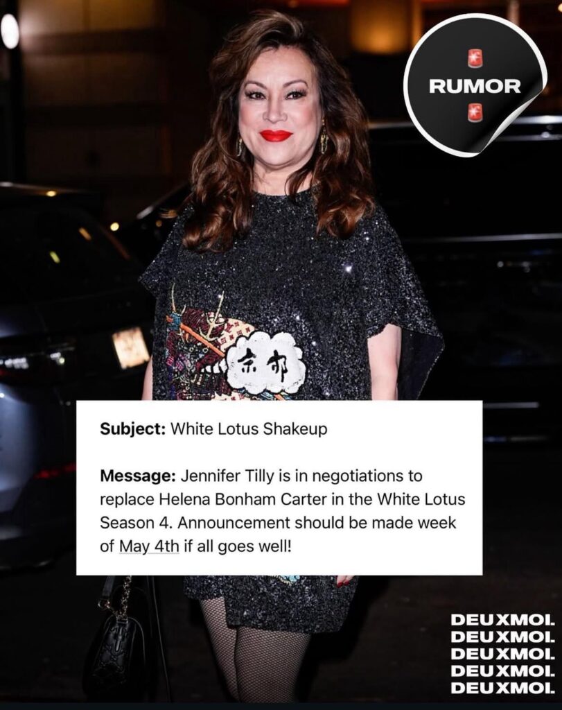 Jennifer Tilly is in negotiations to replace Helena Bonham Carter in the White Lotus Season 4