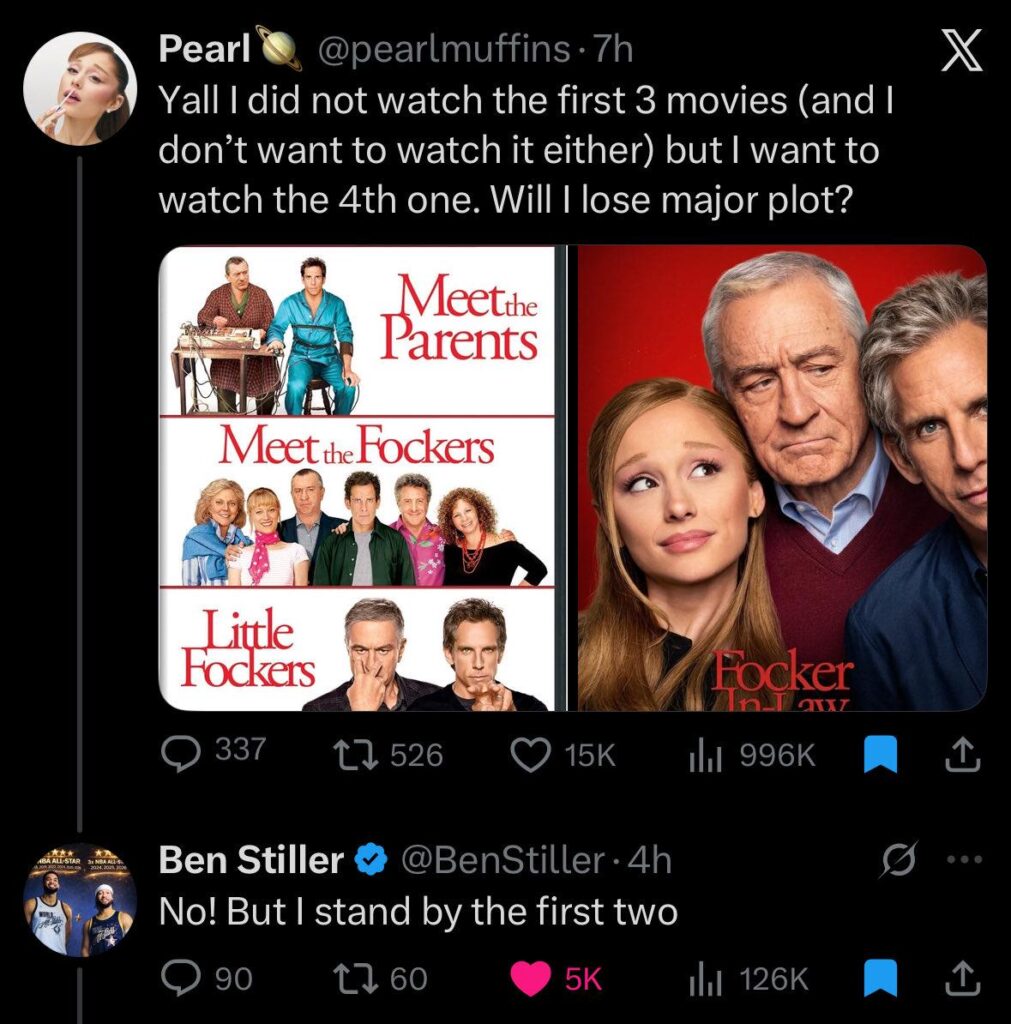 Ben Stiller is not a "Little Fockers" fan