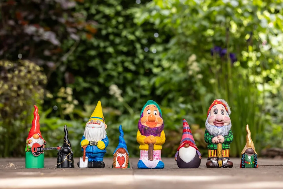 Gnomes painted by celebrities are to feature at the 2026 Chelsea Flower Show (PA Media)