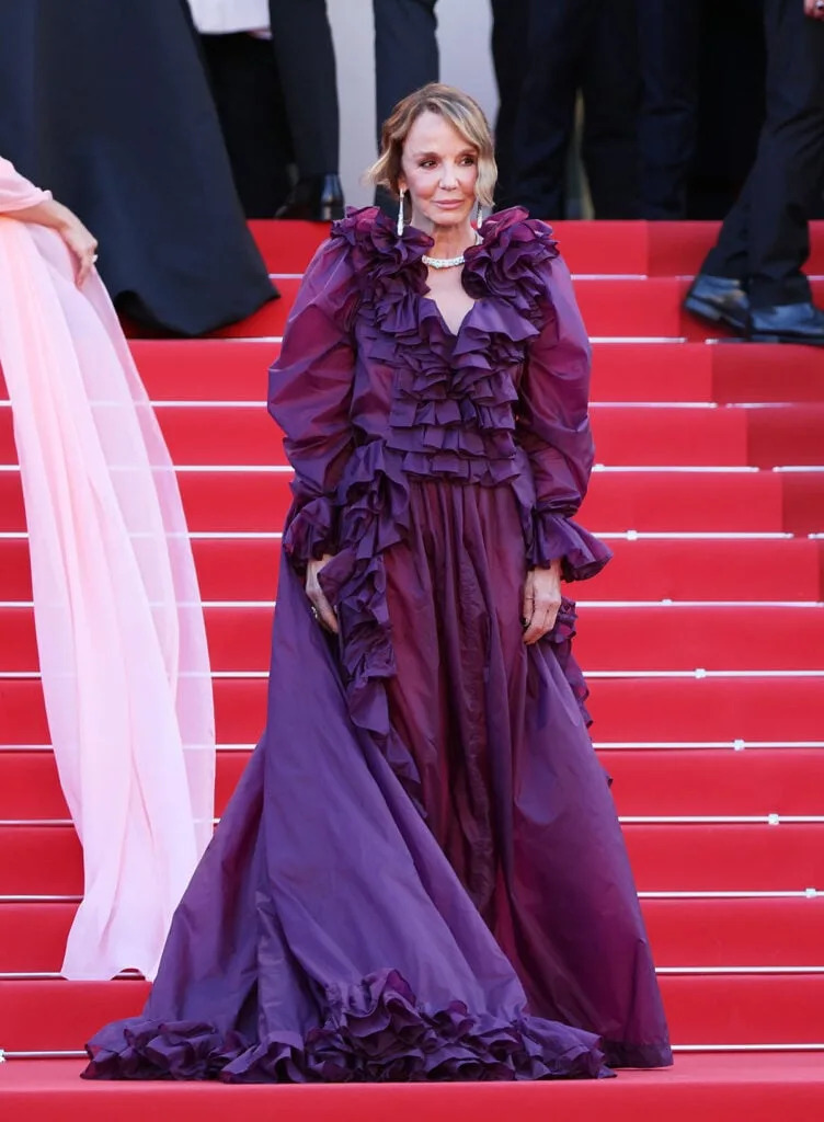 Philippine Leroy-Beaulieu wore Saint Laurent by Anthony Vaccarello with Pomellato jewels to Cannes.