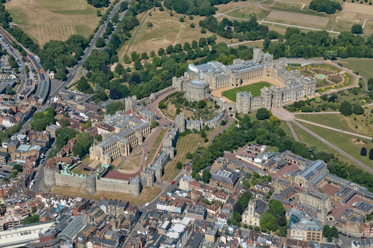 Aerial view of Windsor Castle