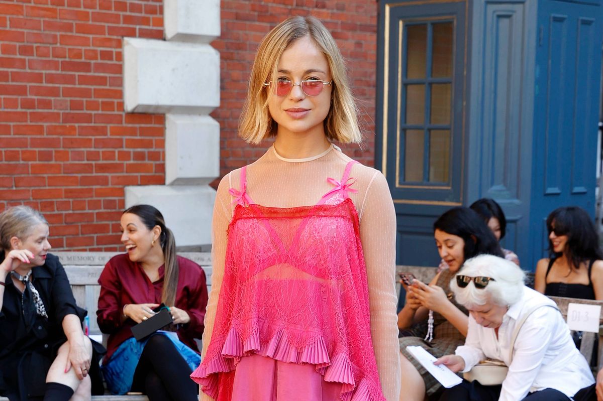 LONDON, ENGLAND - SEPTEMBER 19: Lady Amelia Windsor  attends the Bora Aksu show during London Fashion Week September 2025 at St Paul’s Church on September 19, 2025 in London, England. (Photo by John Phillips/Getty Images)