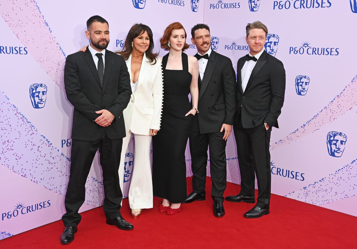 Jack McMullen, Julie Graham, Hannah Onslow, James Nelson Joyce and Mike Noble attend the 2026 BAFTA Television Awards