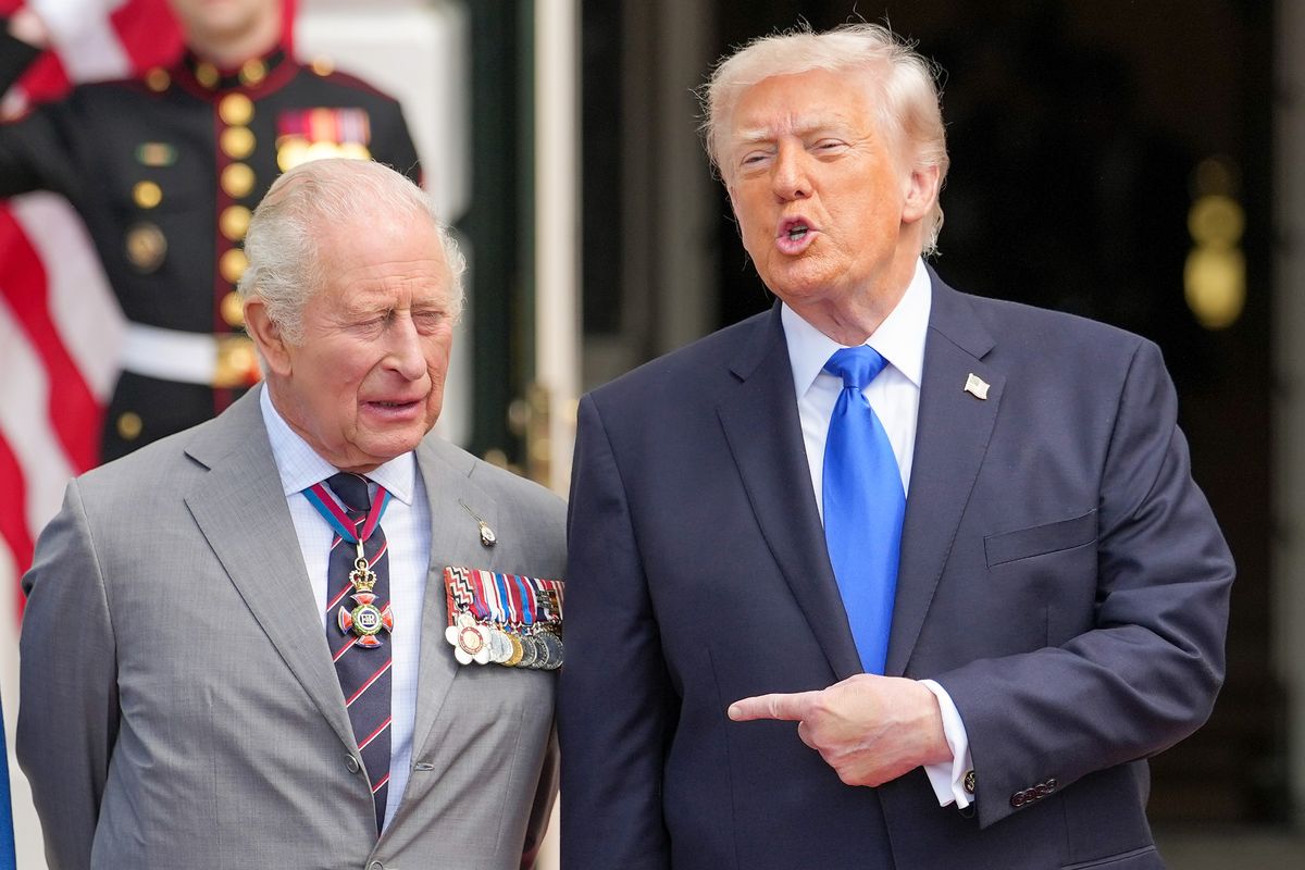 The King with US president Donald Trump 
