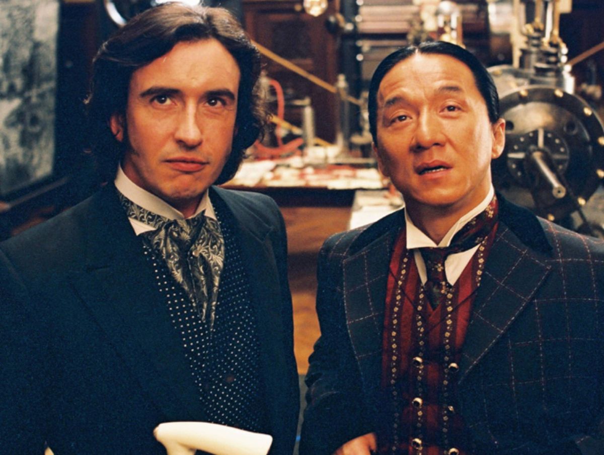 Steve Coogan and Jackie Chan in the movie 'Around The World In 80 Days'.