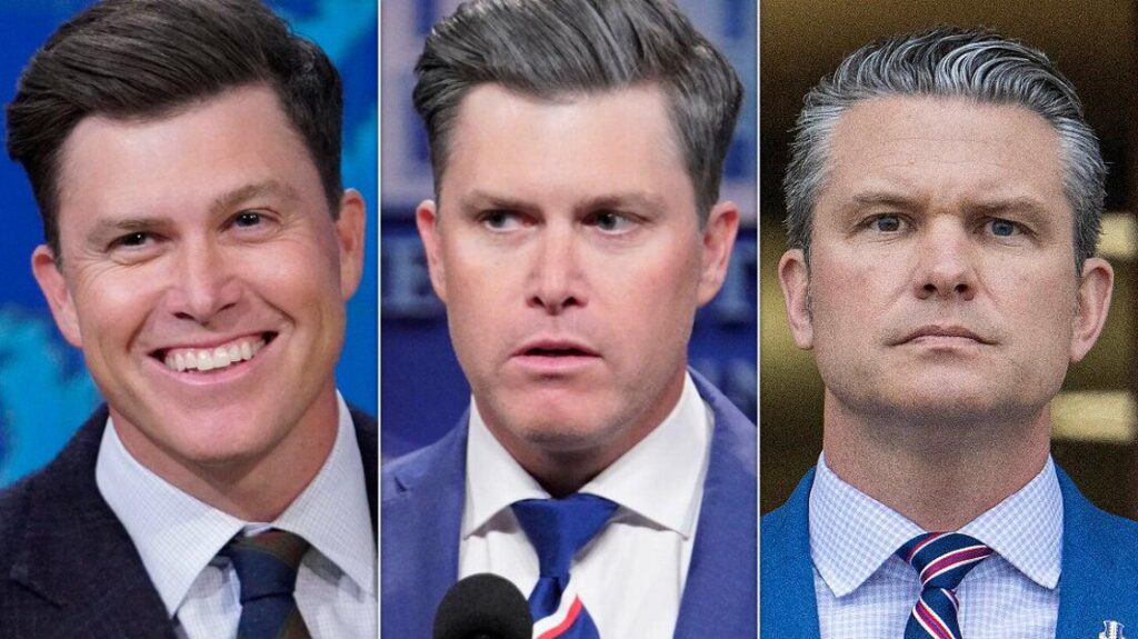 Colin Jost Says ‘SNL’ Axed A 'Ridiculous' Hegseth Joke That Then Came True | Jost: "I was like, would it be funny if Hegseth just did that Bible verse that they have in Pulp Fiction?" Hegseth ended up doing the exact same thing “for real” just two weeks later.