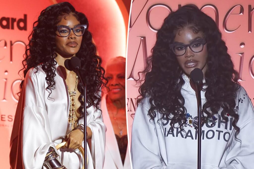 Teyana Taylor storms off stage over teleprompter fail at Billboard Women in Music Awards