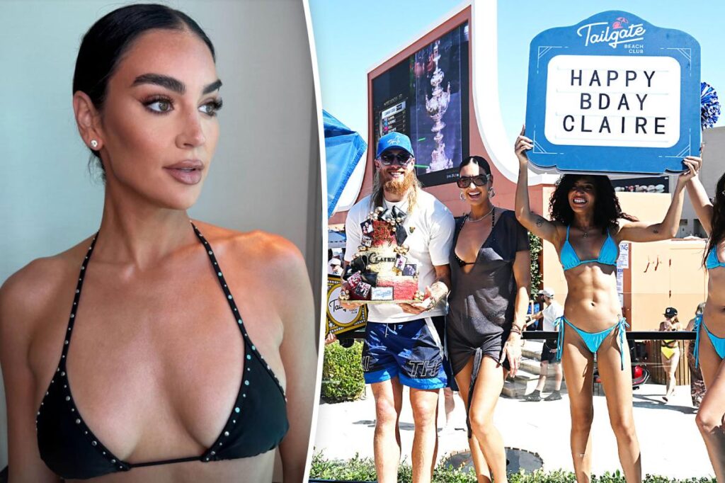 George Kittle’s wife Claire rocks bikini at star-studded Las Vegas birthday party George Kittle's wife Claire rocks bikini at star-studded Las Vegas birthday party