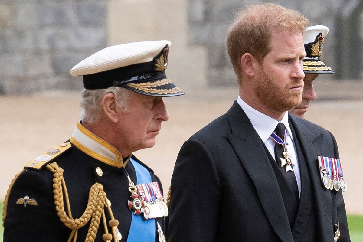 Prince Harry with King Charles
