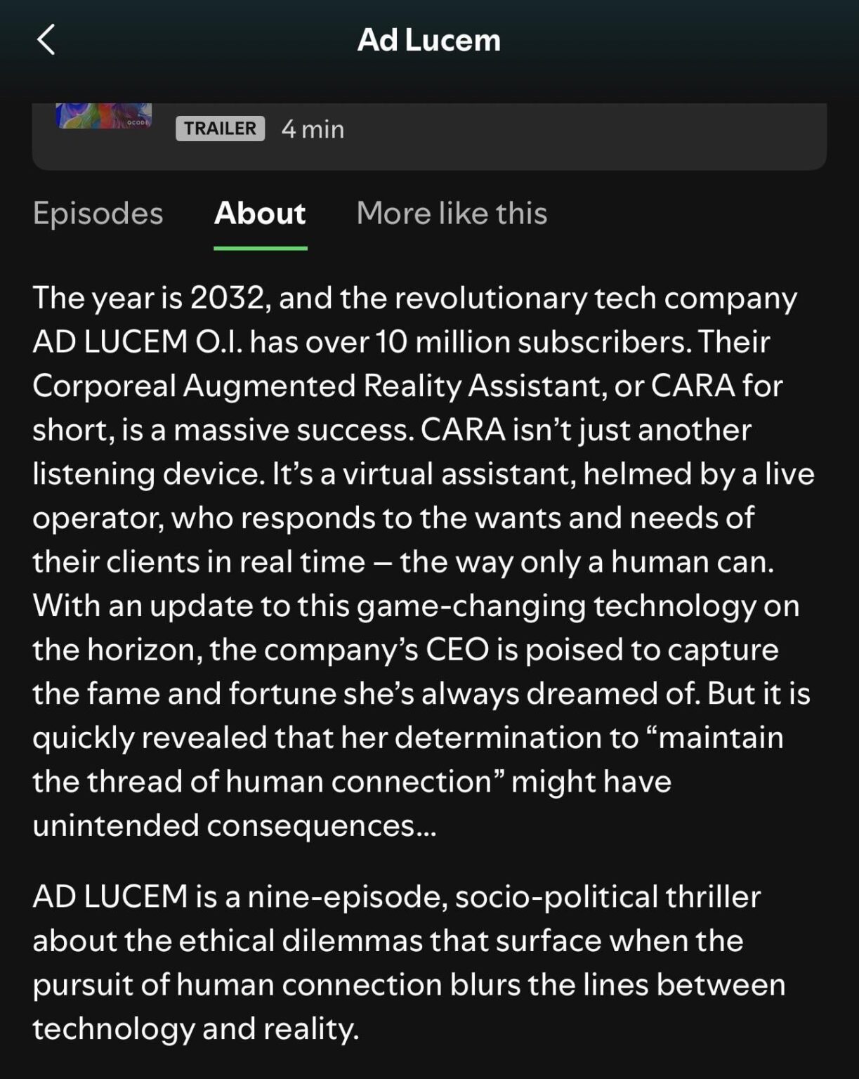 In 2023, Troian Bellisario Created and Started Developing Ad Lucem (a Thriller Podcast About AI Destroying Human Connection) Years Before ChatGPT Went Public. Two Years After Its Release, She Said She’d Pay for a Platform That Banned AI Completely.