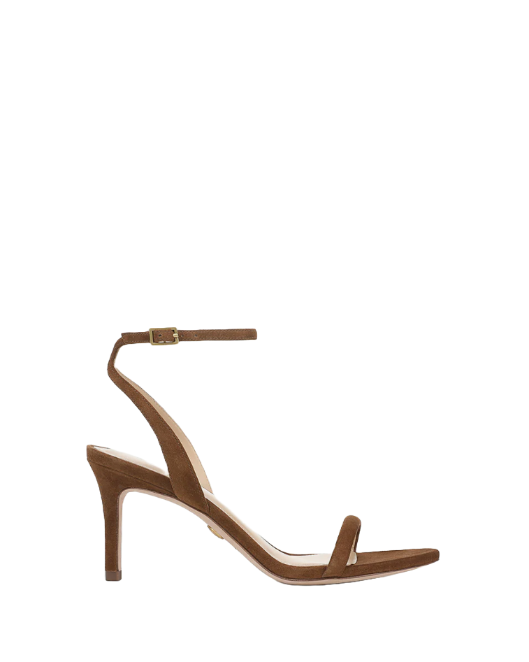 Sylvie Suede Ankle-Strap Stiletto Sandal