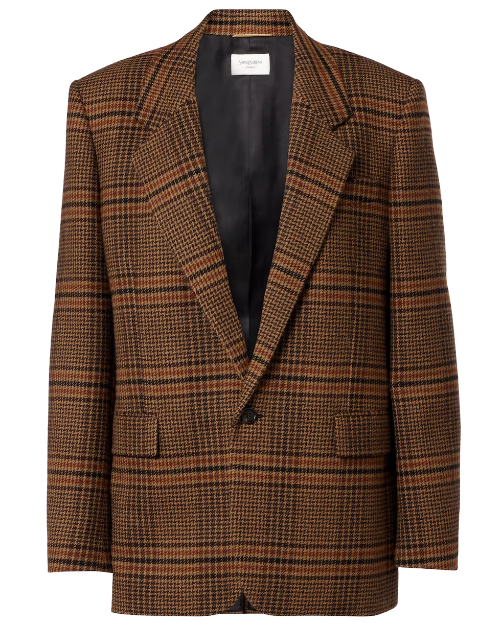 Checked Wool Blazer 