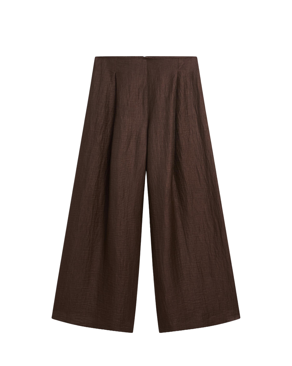Wide-leg Linen Blend Trousers