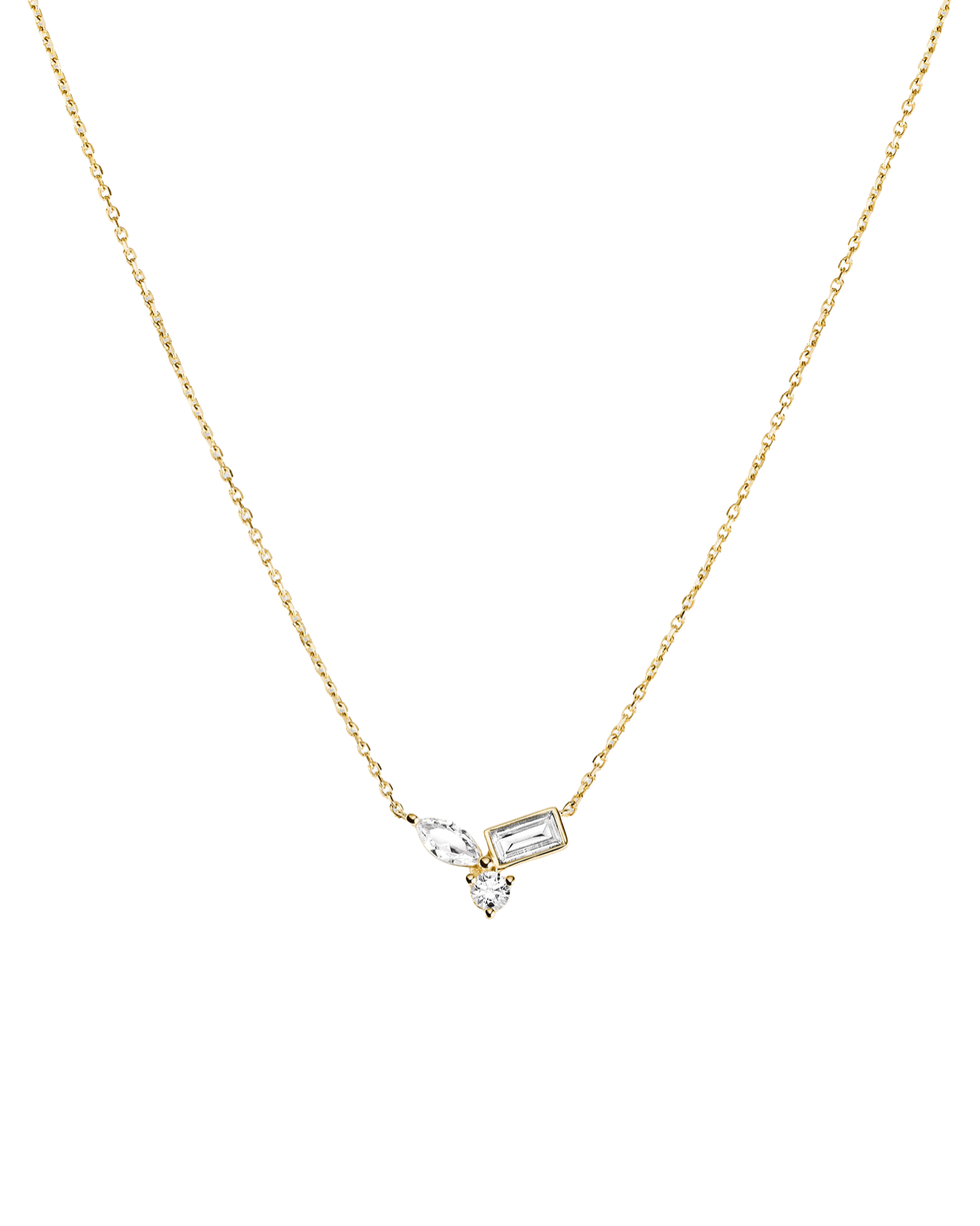Lab Grown Sapphire Cluster Necklace