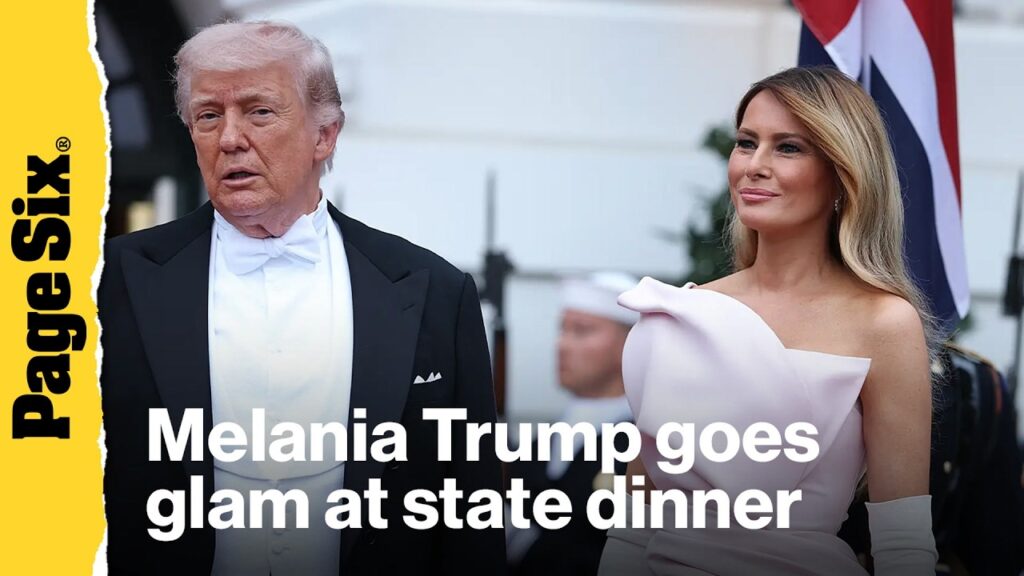 Melania Trump goes glam in pink Dior Haute Couture at state dinner