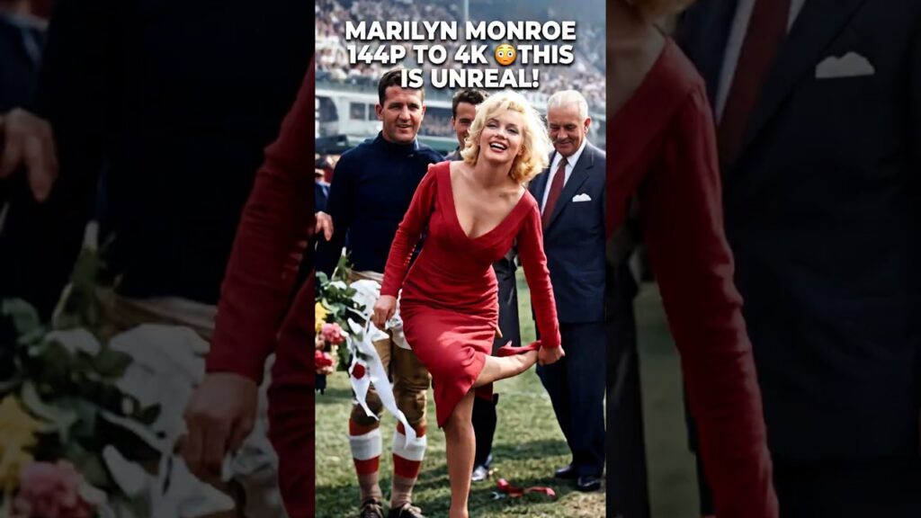 Marilyn Monroe in 4K 😭 Feels Different #4k #144pto4k #marilynmonroe #shorts #edit #remastered
