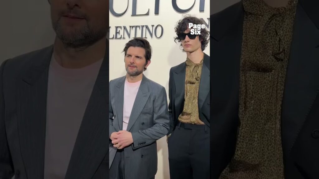 Not Adam Scott getting Sombr‘s contact info on the CULT100 carpet 😭😭#shorts