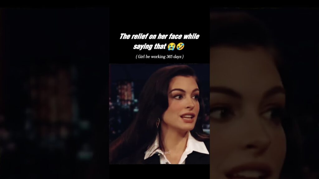 Anne Hathaway is just tired of the PRESS TOUR 😭🤣 #annehathaway #jimmyfallon #shorts  #edit