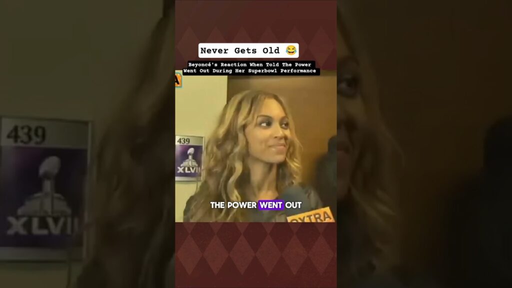 Beyoncé's Reaction When Told The Power Went Out During Her Superbowl Performance (2013)