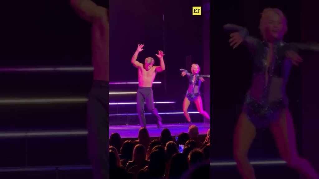 #robertirwin heats up the #dwts tour by ripping his shirt off 🔥