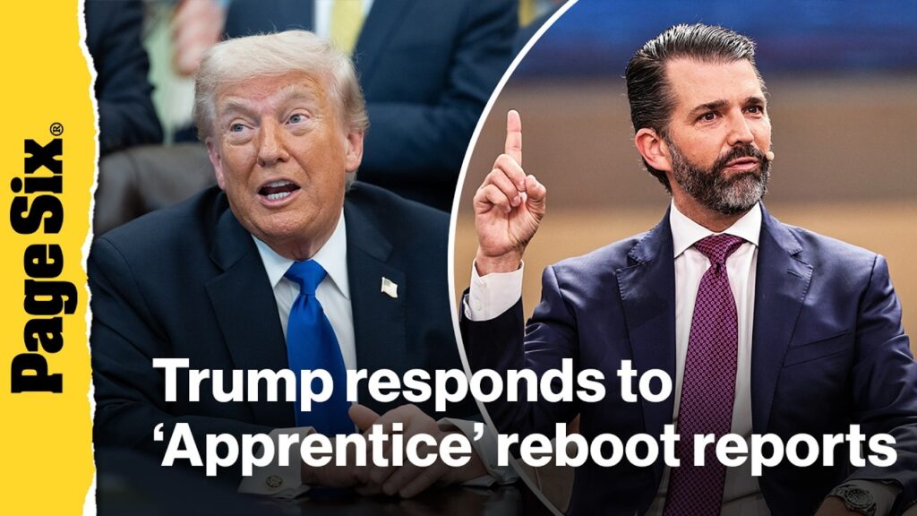 Donald Trump responds to reports of his son Don Jr. as host of an 'Apprentice' reboot