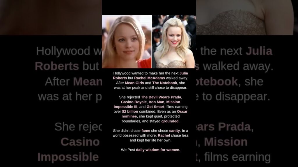 Hollywood wanted to make her the next Julia Roberts but Rachel McAdams walked away!