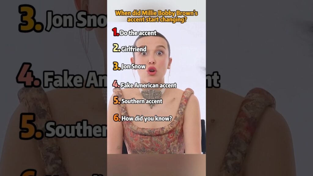 When did Millie Bobby Brown's  accent start changing? #celebrity #funny #foryou