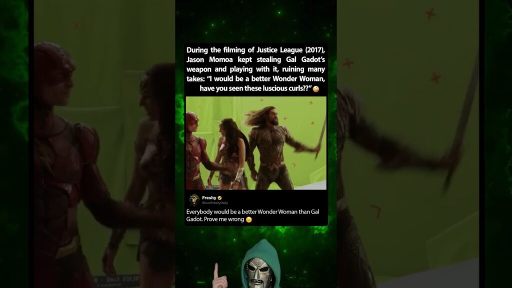 Momoa can't be serious with Gal Gadot in Justice League (2017)