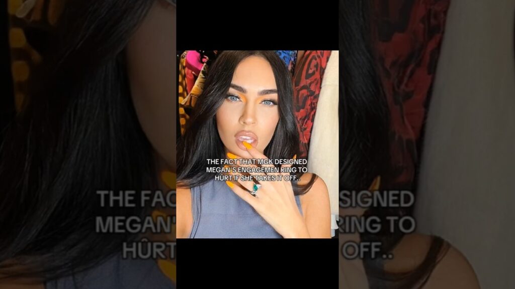 The fact that Machine gun Kelly designed Megan Fox's engagement ring to hurt if she takes it off 😭