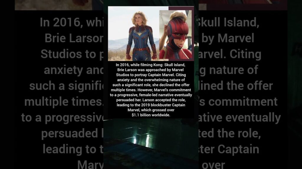 Brie Larson Initially Declined Captain Marvel Role Due to Anxiety #brielarson #captainmarvel