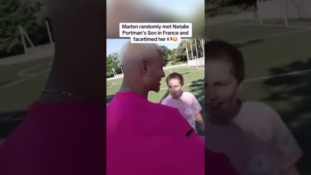 Se topó por casualidad con el hijo de Natalie Portman en el campo 😳 (via @marlon3/lg) #shorts