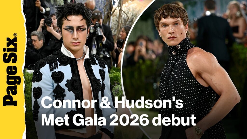 Heated Rivalry heartthrobs Connor Storrie and Hudson Williams bring the heat in Met Gala 2026 debut